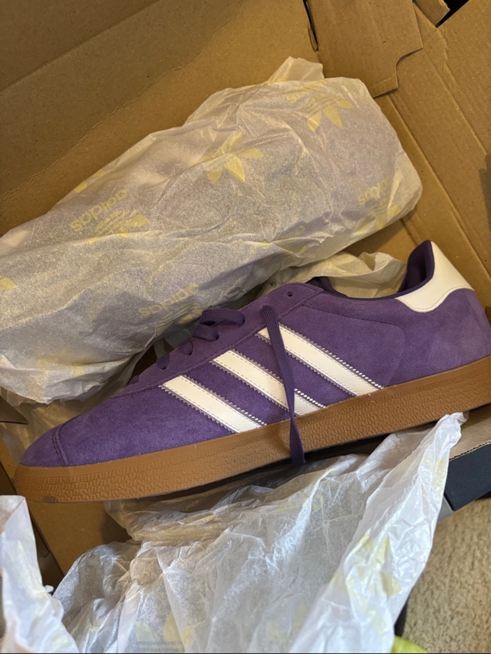 Adidas Purple Suede Madrid Gazelle Terrace Sneakers size 12